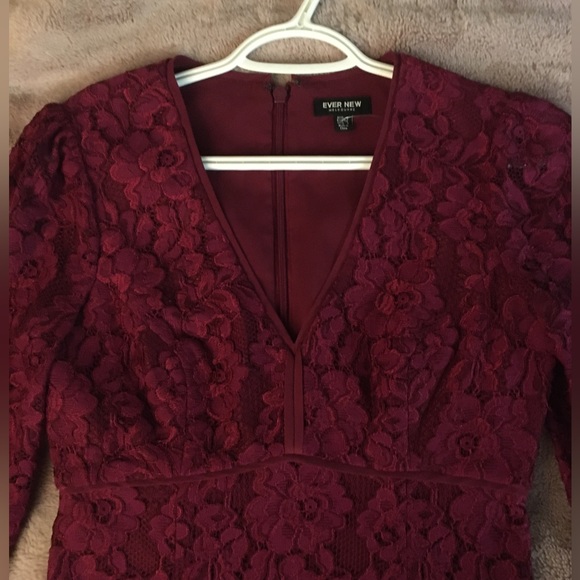 Raspberry red lace Ever New dress - Picture 2 of 9